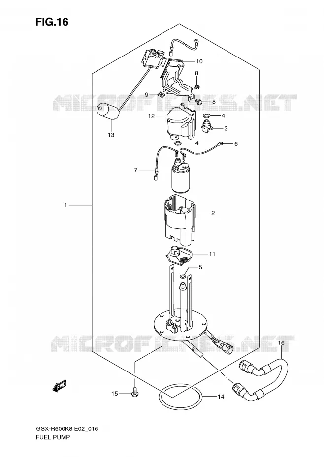 BENZINE POMP Suzuki MOTO 600 GSX-R 2010  GSX-R600L0(E2)