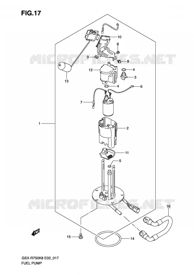 BENZINE POMP Suzuki MOTO 750 GSX-R 2010  GSX-R750L0(E2)