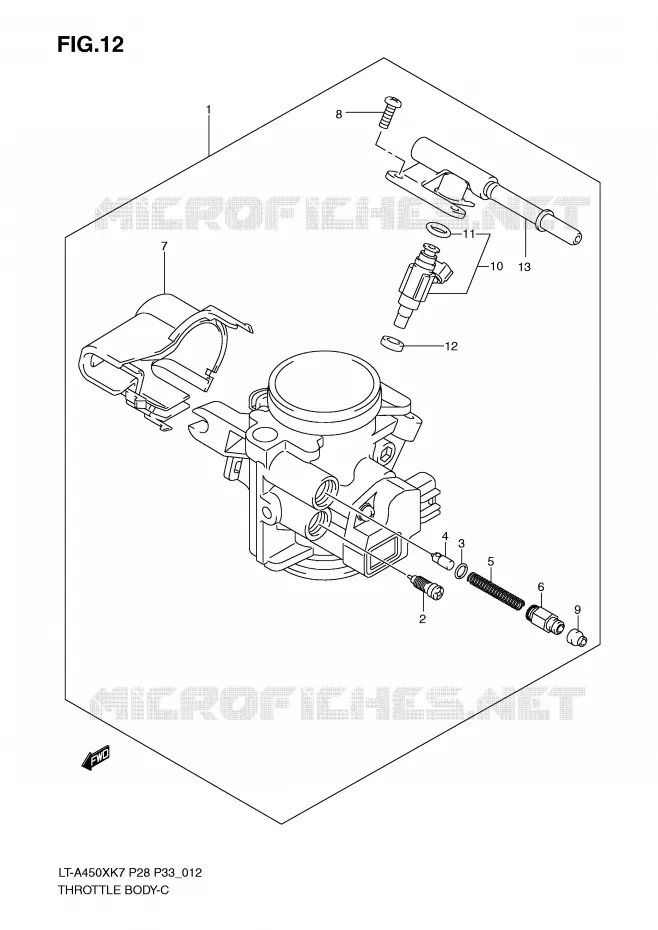 BRANDSTOFINJECTIE ASSY Suzuki QUAD 450 KINGQUAD 2008  LT-A450XZK8(P28/P33)