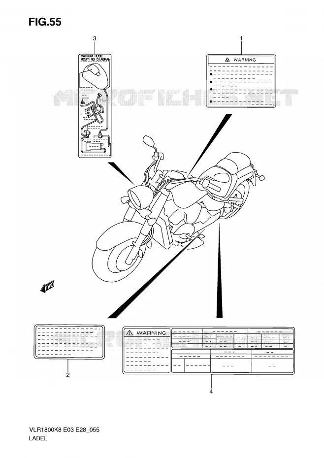 ETIKET Suzuki MOTO 1800 BOULEVARD 2010  VLR1800TL0(E3/E28)