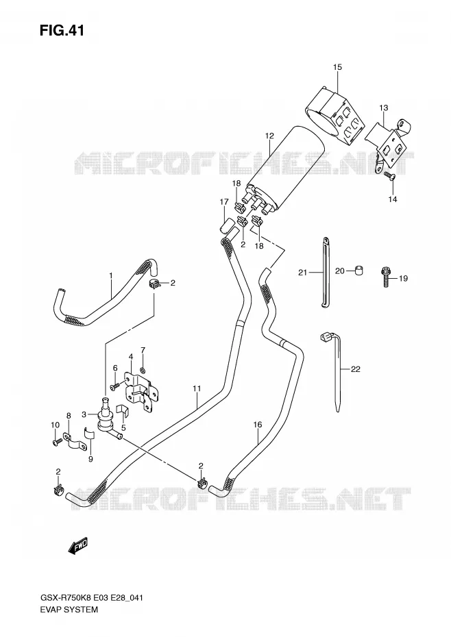 FUEL EVAP SYSTEM (E33) Suzuki MOTO 750 GSX-R 2009  GSX-R750K9(E3/E28)