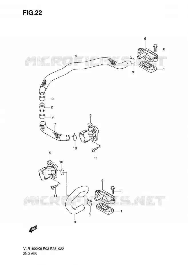 FUEL EVAP SYSTEM (MODEL K8/K9 E33,MODEL L0) Suzuki MOTO 1800 BOULEVARD 2010  VLR1800TL0(E3/E28)