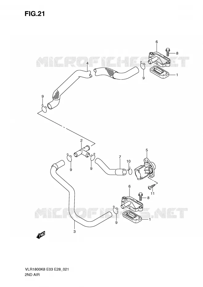 FUEL EVAP SYSTEM (MODEL K8/K9 E3,E28) Suzuki MOTO 1800 INTRUDER 2009  VLR1800K9(E3/E28)