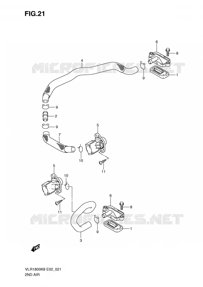 FUEL EVAP SYSTEM Suzuki MOTO 1800 BOULEVARD 2008  VLR1800U2K8(E2)