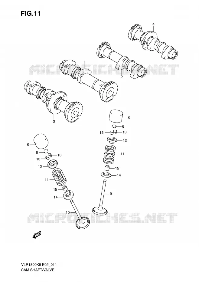 NOKKENAS - VALVES Suzuki MOTO 1800 INTRUDER 2009  VLR1800UFK9(E2)