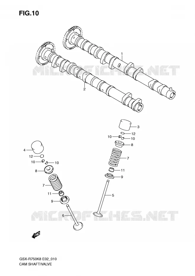 NOKKENAS - VALVES Suzuki MOTO 750 GSX-R 2009  GSX-R750K9(E2)