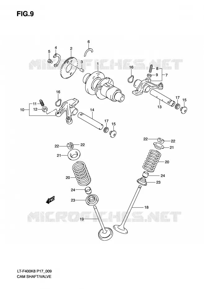 NOKKENAS - VALVES Suzuki QUAD 400 KINGQUAD 2008  LT-F400K8(P17)