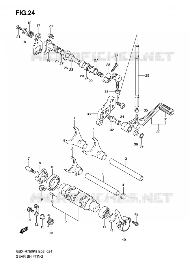 SCHAKELEN ASSY Suzuki MOTO 750 GSX-R 2008  GSX-R750K8(E2)