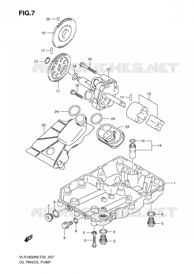SUMP - OLIEPOMP  Suzuki MOTO 1800 BOULEVARD 2008  VLR1800U2K8(E2)
