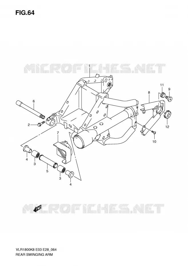 SWINGARM Suzuki MOTO 1800 INTRUDER 2010  VLR1800L0(E3/E28)