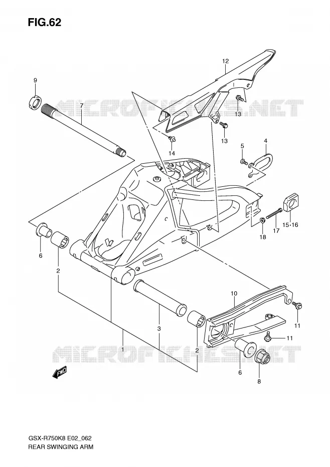 SWINGARM Suzuki MOTO 750 GSX-R 2009  GSX-R750K9(E2)