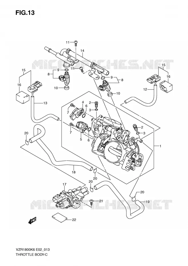 BRANDSTOFINJECTIE ASSY Suzuki MOTO 1800 INTRUDER 2009  VZR1800U2K9(E2)