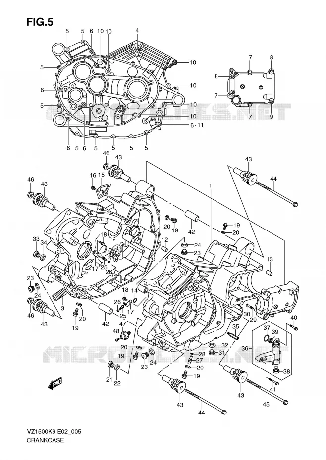 CASING Suzuki MOTO 1500 BOULEVARD-M91 2010  VZ1500L0(E2)
