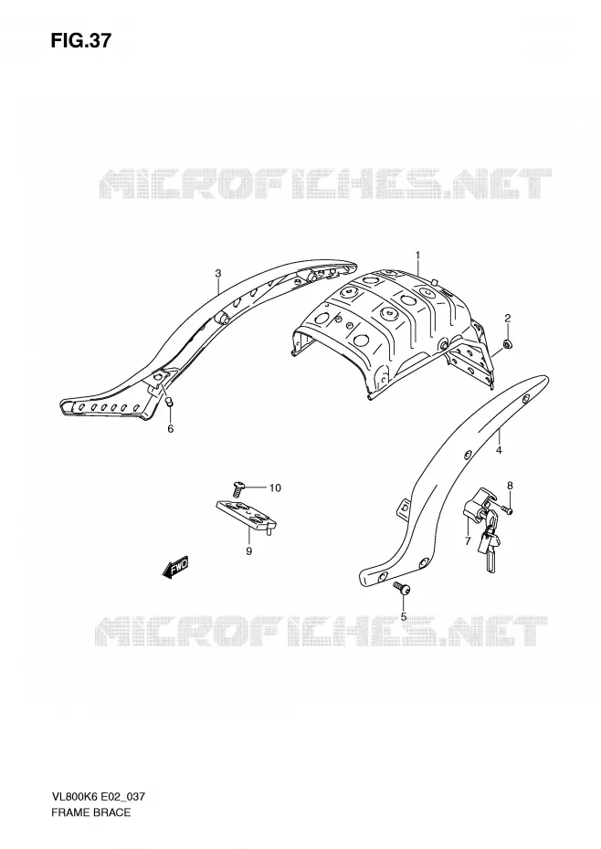 FRAME ONDERSTEUNING Suzuki MOTO 800 VOLUSIA 2010  VL800CL0(E2)