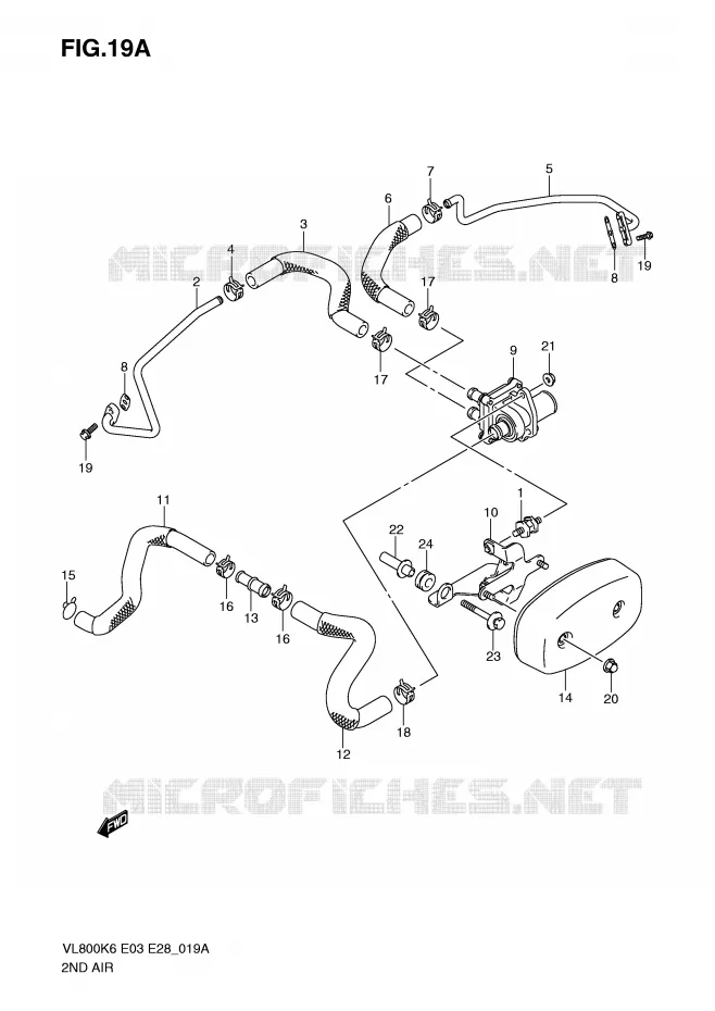 FUEL EVAP SYSTEM (MODEL K9/L0) Suzuki MOTO 800 VOLUSIA 2010  VL800L0(E3/E28)