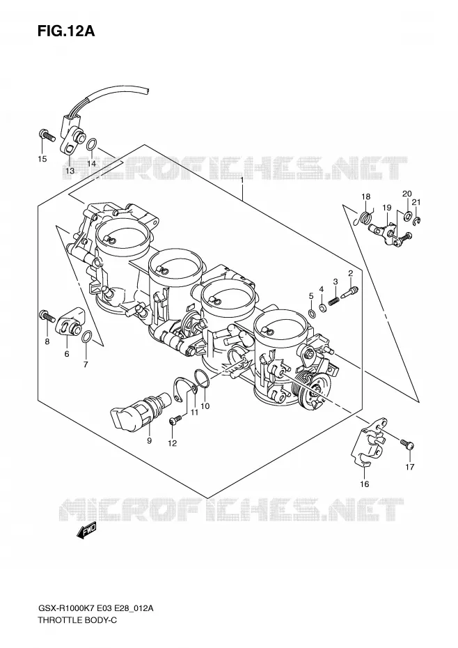 GASKLEPHUIS (MODEL K8) Suzuki MOTO 1000 GSX-R 2008  GSX-R1000 K8 (E03)