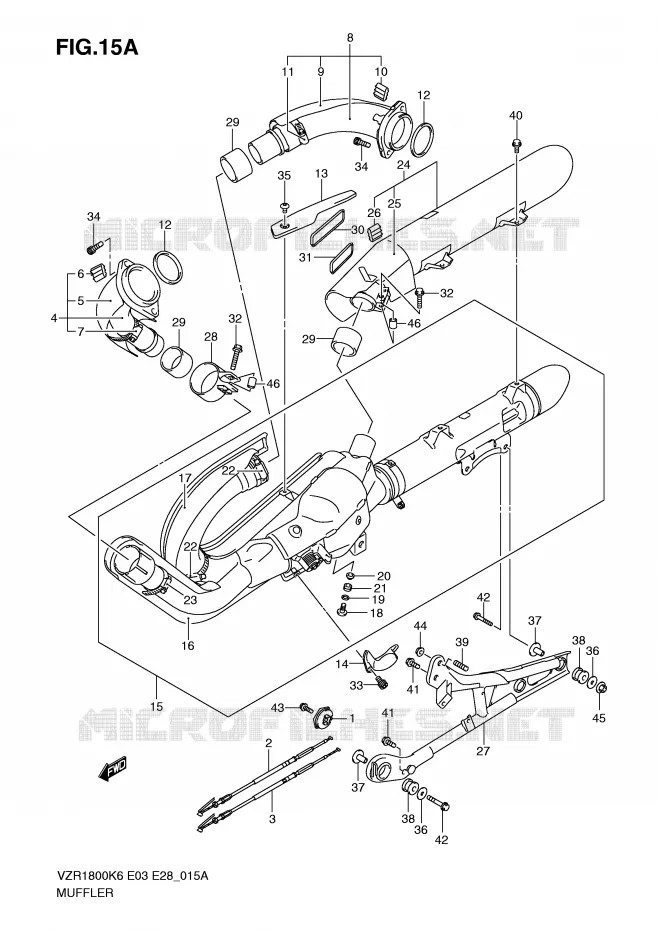 GELUIDDEMPER (MODEL K8/K9) Suzuki MOTO 1800 INTRUDER 2008  VZR1800NK8(E3/E28)