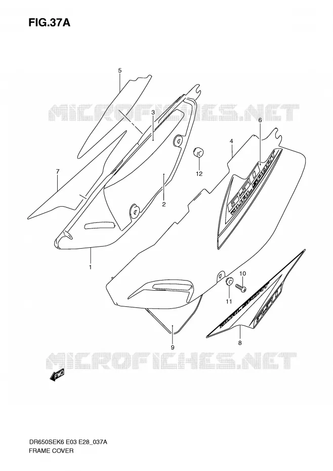 KUIP (MODEL K8/K9/L0) Suzuki MOTO 650 DR 2006  DR650SEK6(E3/E28)