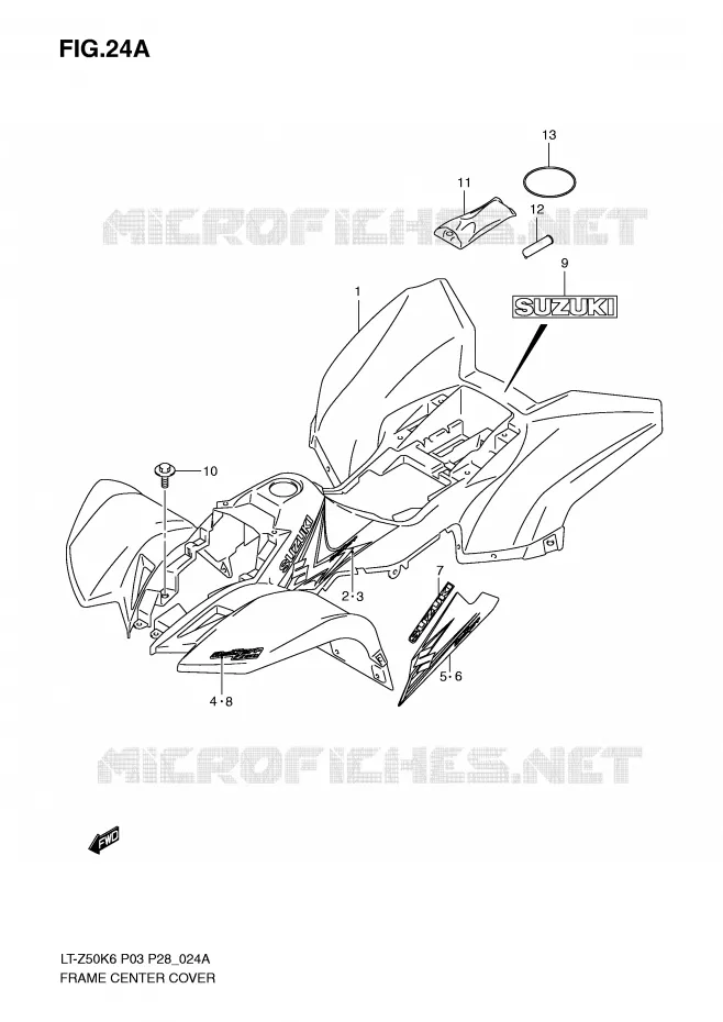 KUIP (MODEL K8/K9) Suzuki QUAD 50 QUADSPORT 2006  LT-Z50K6(P3/P28)