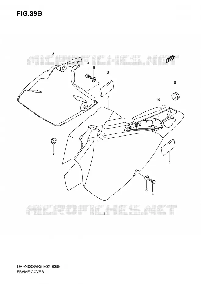 KUIP (MODEL K9) Suzuki MOTO 400 DR-Z 2005  DR-Z400SMUK5(E2)