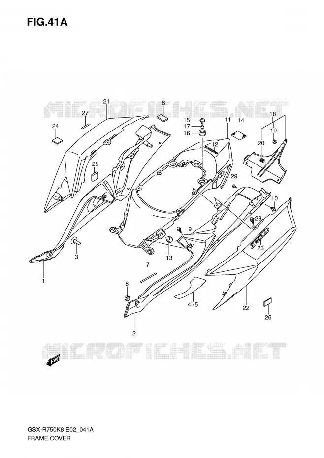KUIP (MODEL K9) Suzuki MOTO 750 GSX-R 2009  GSX-R750UFK9(E2)