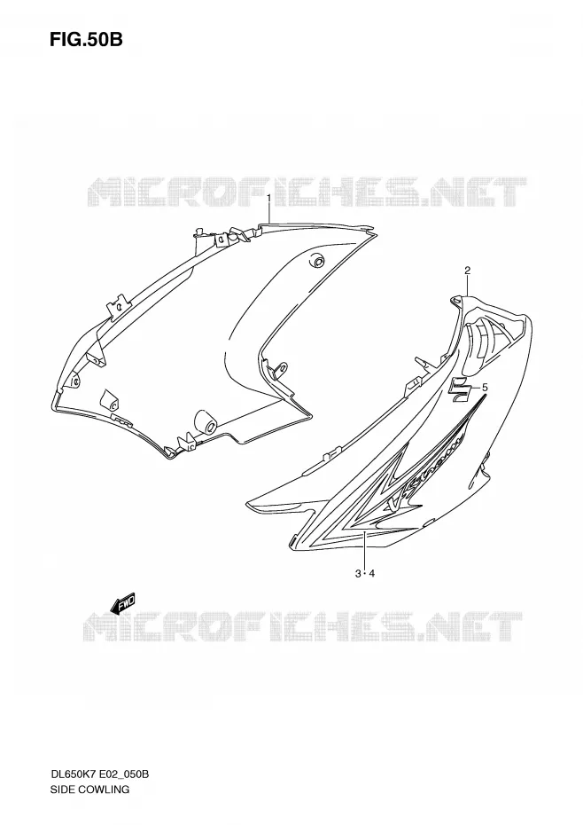 SIDE KUIP (MODEL K9) Suzuki MOTO 650 V-STROM 2009  DL650AK9(E2)