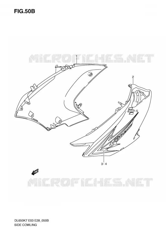 SIDE KUIP (MODEL K9) Suzuki MOTO 650 V-STROM 2010  DL650AL0(E3/E28)