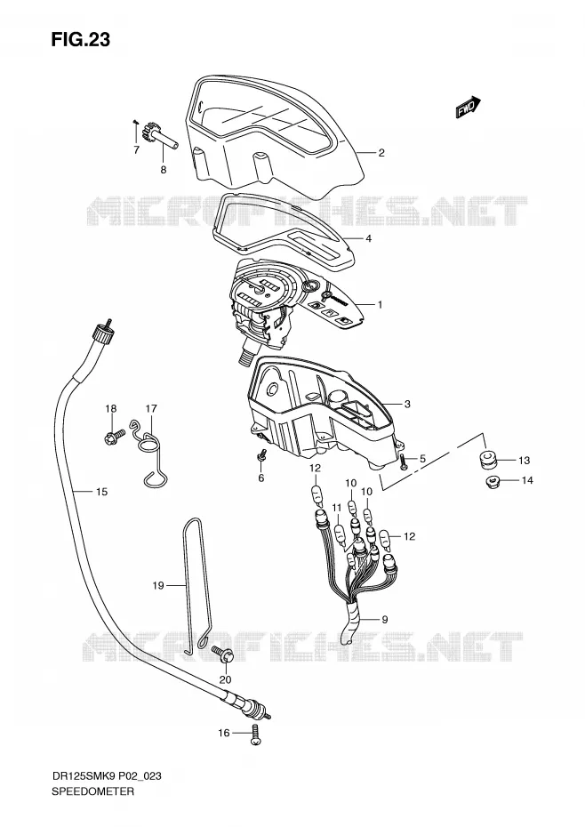 SNELHEIDSMETER Suzuki MOTO 125 DR 2009  DR125SMK9