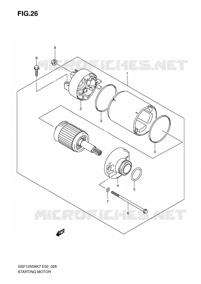 STARTMOTOR Suzuki MOTO 1250 BANDIT-N 2007  GSF1250AK7(E2)