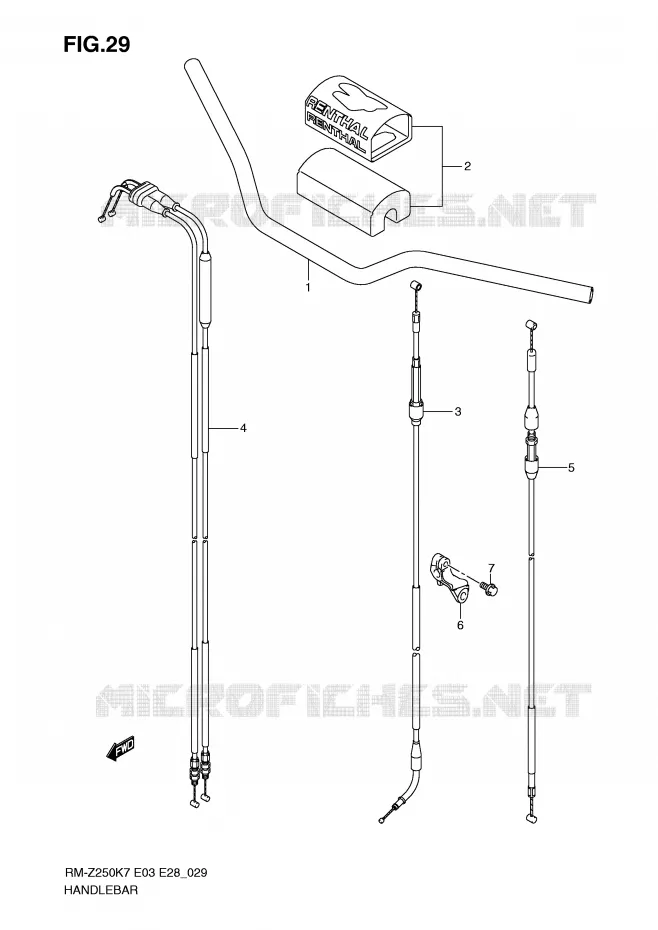STUUR Suzuki MOTO 250 RM-Z 2009  RM-Z250K9(E3/E28)