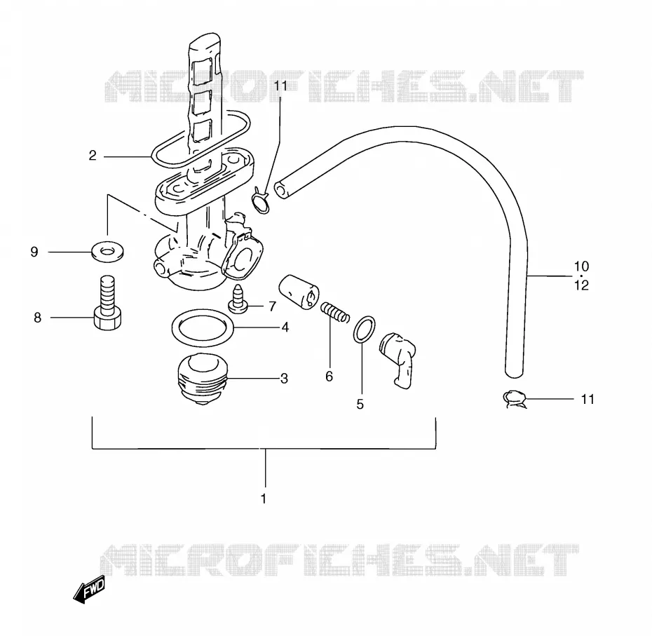 FUEL COCK (TS185ERCV P9) Suzuki MOTO 185 TS-ER 2000  TS185ERY(E1)