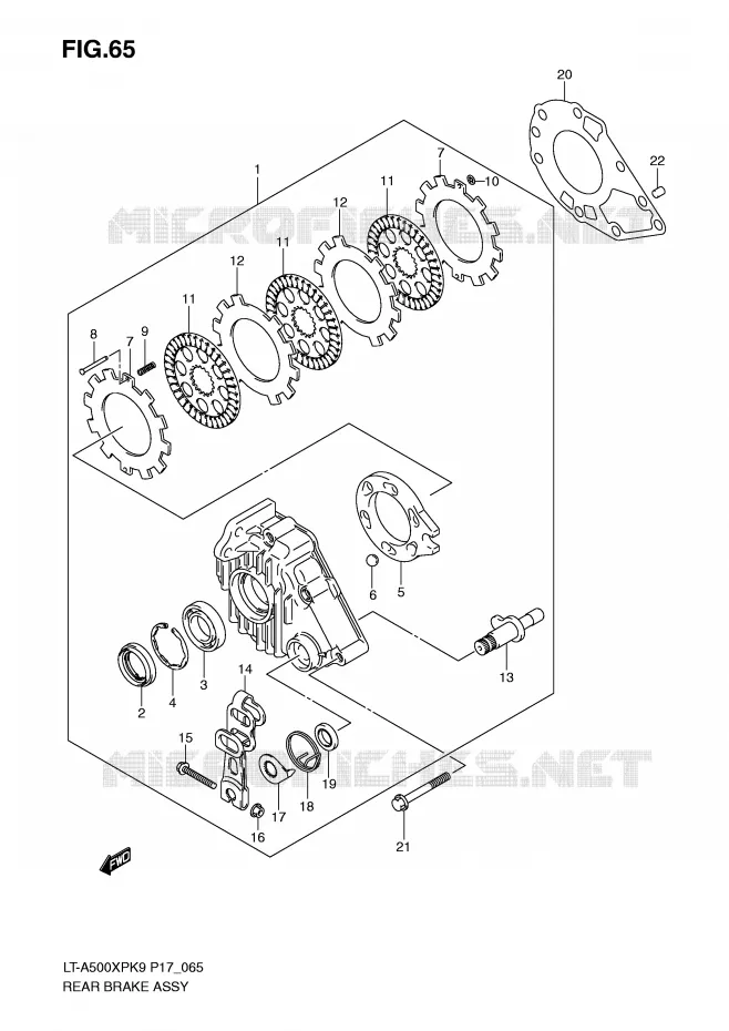 ACHTERREM ASSY Suzuki QUAD 500 VINSON 2009  LT-A500XPZK9(P17)