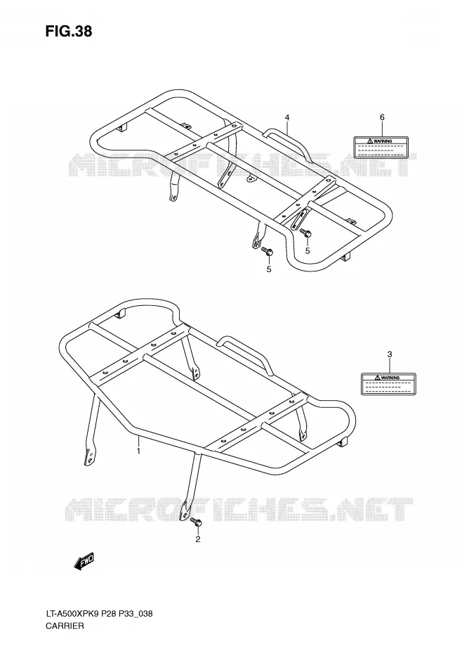 CARRIER Suzuki QUAD 500 VINSON 2009  LT-A500XPZK9(P28/P33)