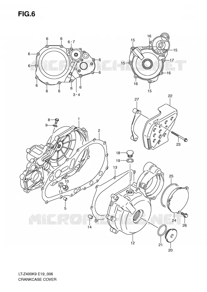 CASING Suzuki QUAD 400 QUADSPORT 2009  LT-Z400K9(E19)