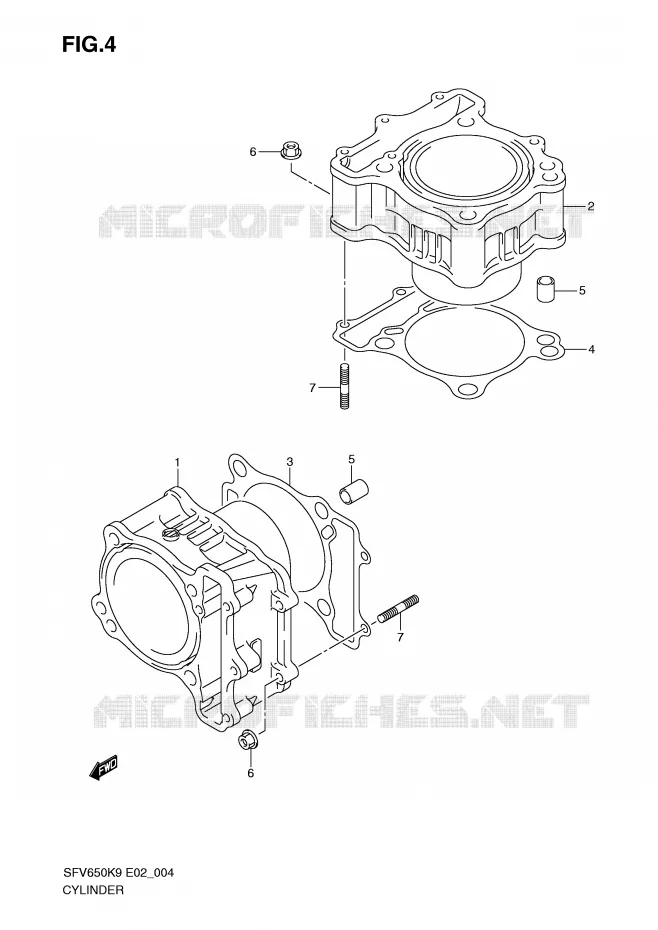 CILINDER Suzuki MOTO 650 GLADIUS 2010  SFV650L0(E2)