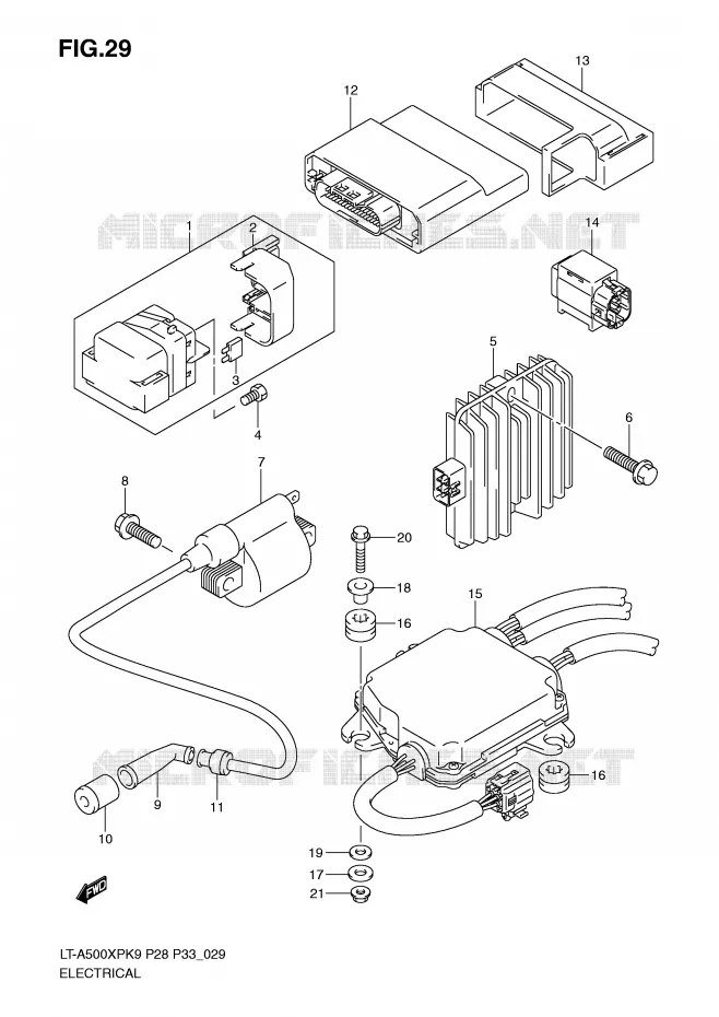 ELEKTRISCH Suzuki QUAD 500 VINSON 2009  LT-A500XPZK9(P28/P33)