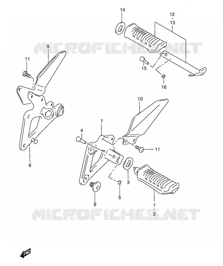 FOOTREST Suzuki MOTO 500 GS-E 2000  GS500EUY(E2)
