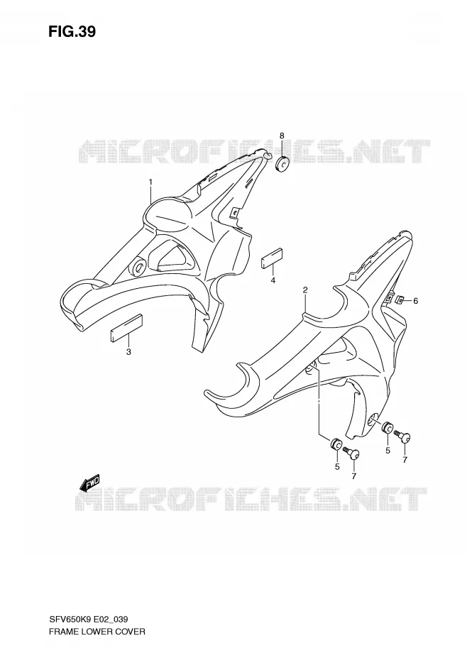 INNER KUIP Suzuki MOTO 650 GLADIUS 2010  SFV650L0(E2)