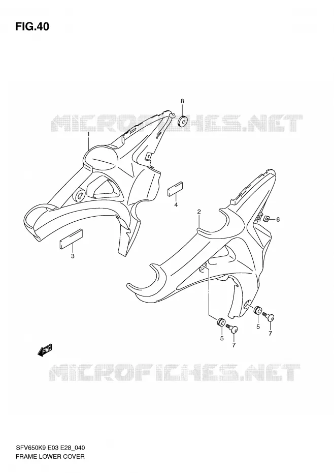 INNER KUIP Suzuki MOTO 650 GLADIUS 2010  SFV650L0(E3/E28)