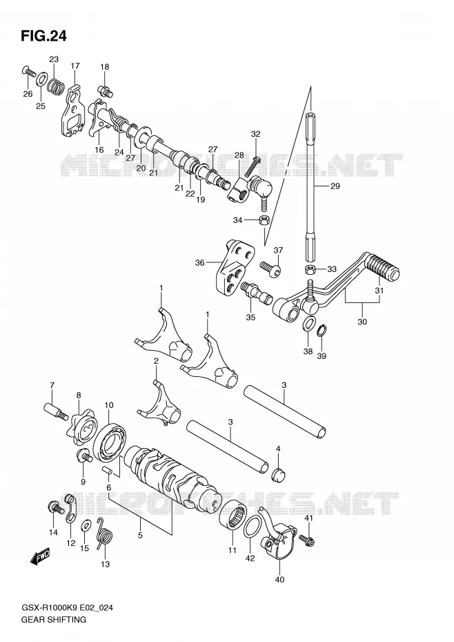 SCHAKELEN ASSY Suzuki MOTO 1000 GSX-R 2009  GSX-R1000K9(E2)