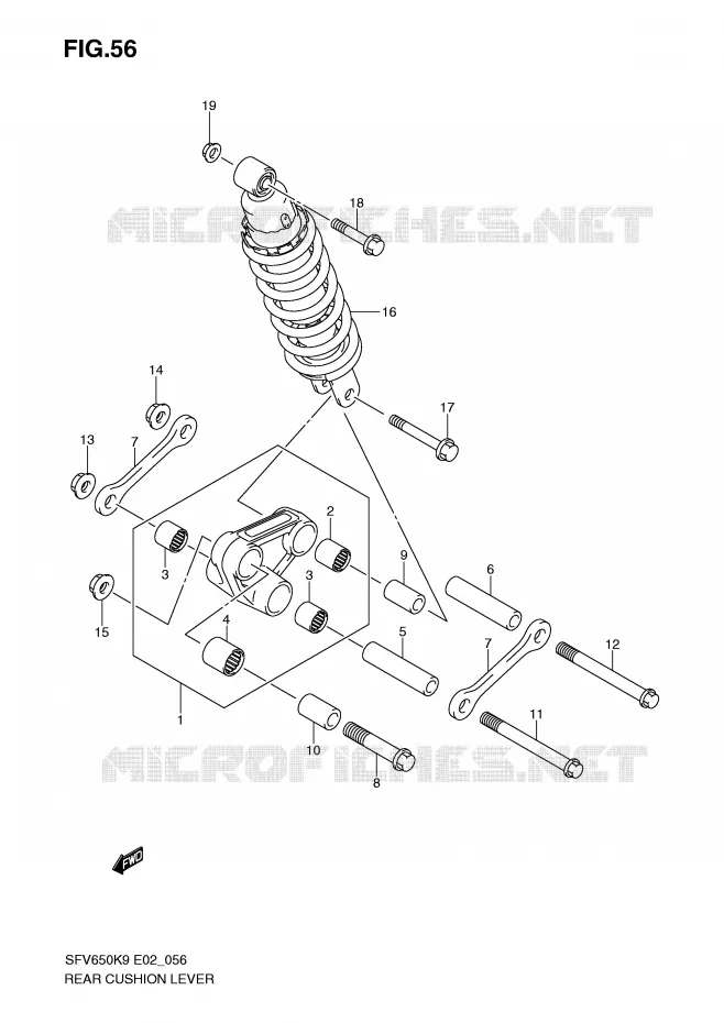 SCHOKBREKER AANEENSCHAKELING Suzuki MOTO 650 GLADIUS 2009  SFV650UAK9(E2)