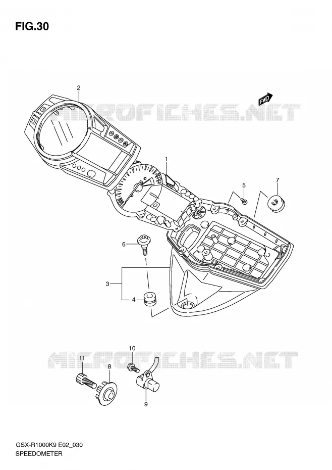 SNELHEIDSMETER Suzuki MOTO 1000 GSX-R 2009  GSX-R1000K9(E2)