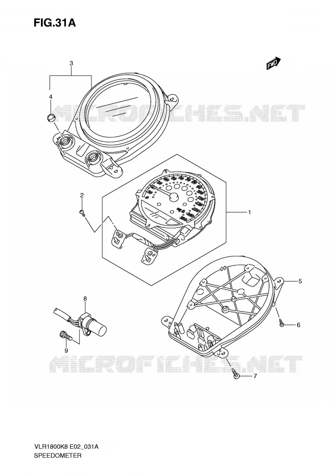 SNELHEIDSMETER (VLR1800TK9/TL0) Suzuki MOTO 1800 INTRUDER 2010  VLR1800UFL0(E2)