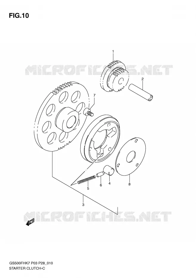 STARTMOTOR CLUTCH Suzuki MOTO 500 GS-F 2010  GS500FHL0(P3)