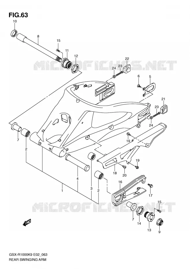 SWINGARM Suzuki MOTO 1000 GSX-R 2010  GSX-R1000UFL0(E2)