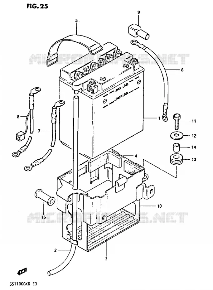 ACCU Suzuki MOTO 1100 GS-G 1982  GS1100GK2(Z/2/D)
