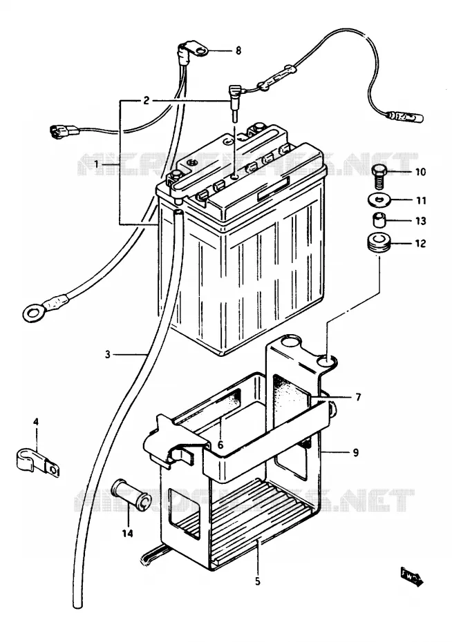 ACCU Suzuki MOTO 1100 GSX-E 1986  GSX1100EFG(E/F/G)