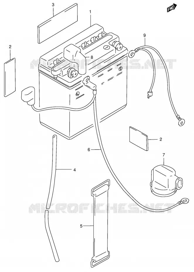 ACCU Suzuki MOTO 125 GN 1998  GN125EW(E28)