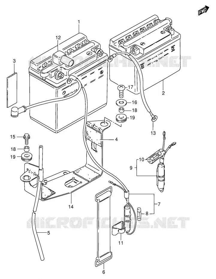 ACCU Suzuki MOTO 125 GS 1990  GS125ESL(E1)