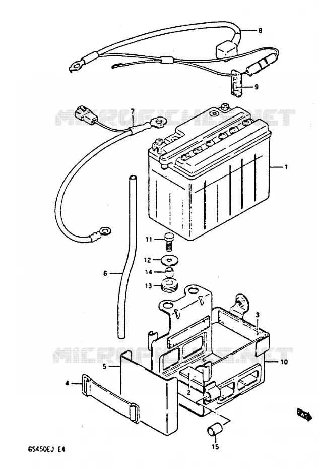 ACCU Suzuki MOTO 450 GS-S 1984  GS450SE(E/F/G/H/J)
